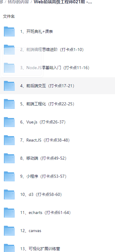 【开课吧】Web前端高级工程师021期 – 带源码课件