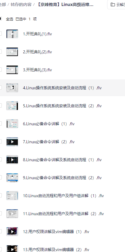 Linux高级运维云计算班 – 带源码课件