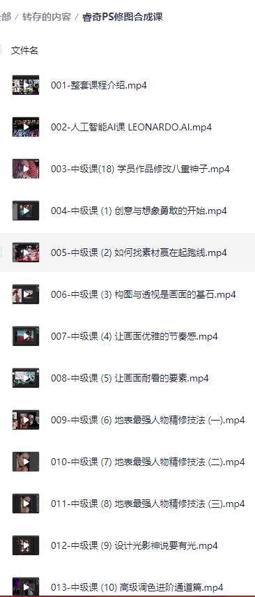 睿奇PS修图合成课