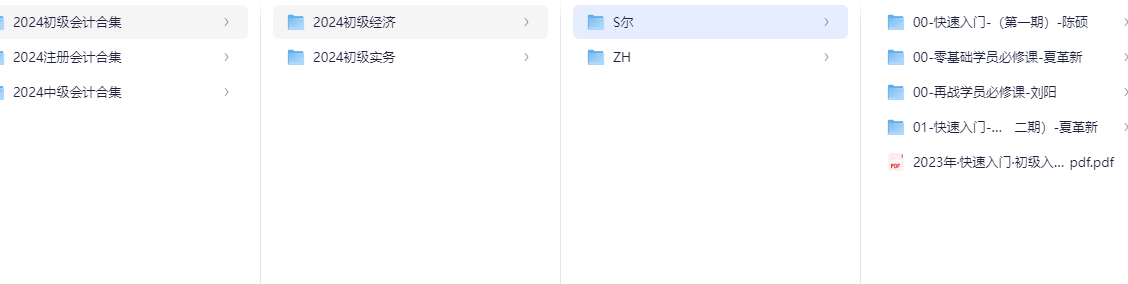 【最新2024初级+中级+注册会计资料合集】