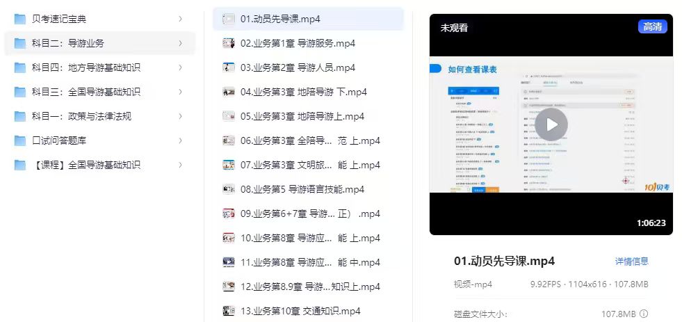 全国导游证考试学习资料