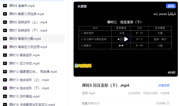 【大学系统课】11 材料力学系统课 (带答案)