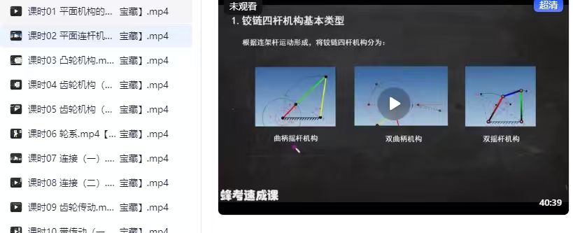 【考前突击速成课】机械设计基础