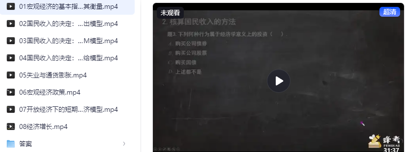 【考前突击速成课】宏观经济学速成