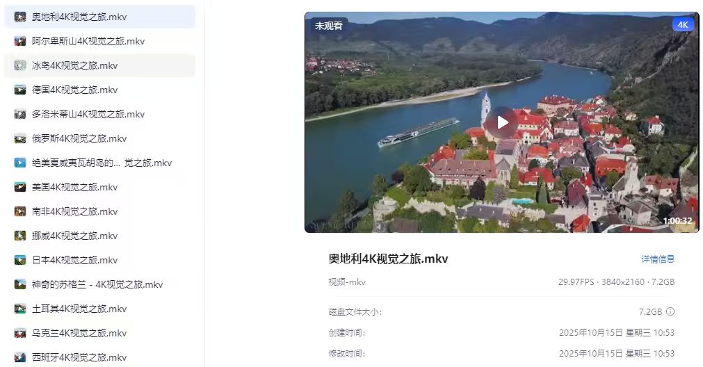 【世界各地绝美景色视频素材】